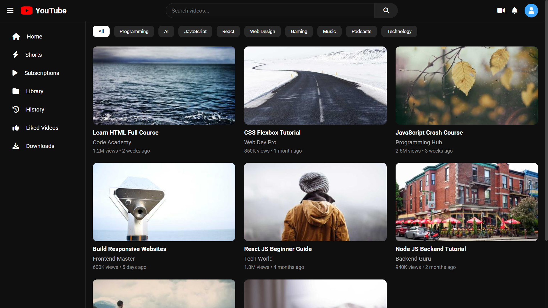 YouTube Clone